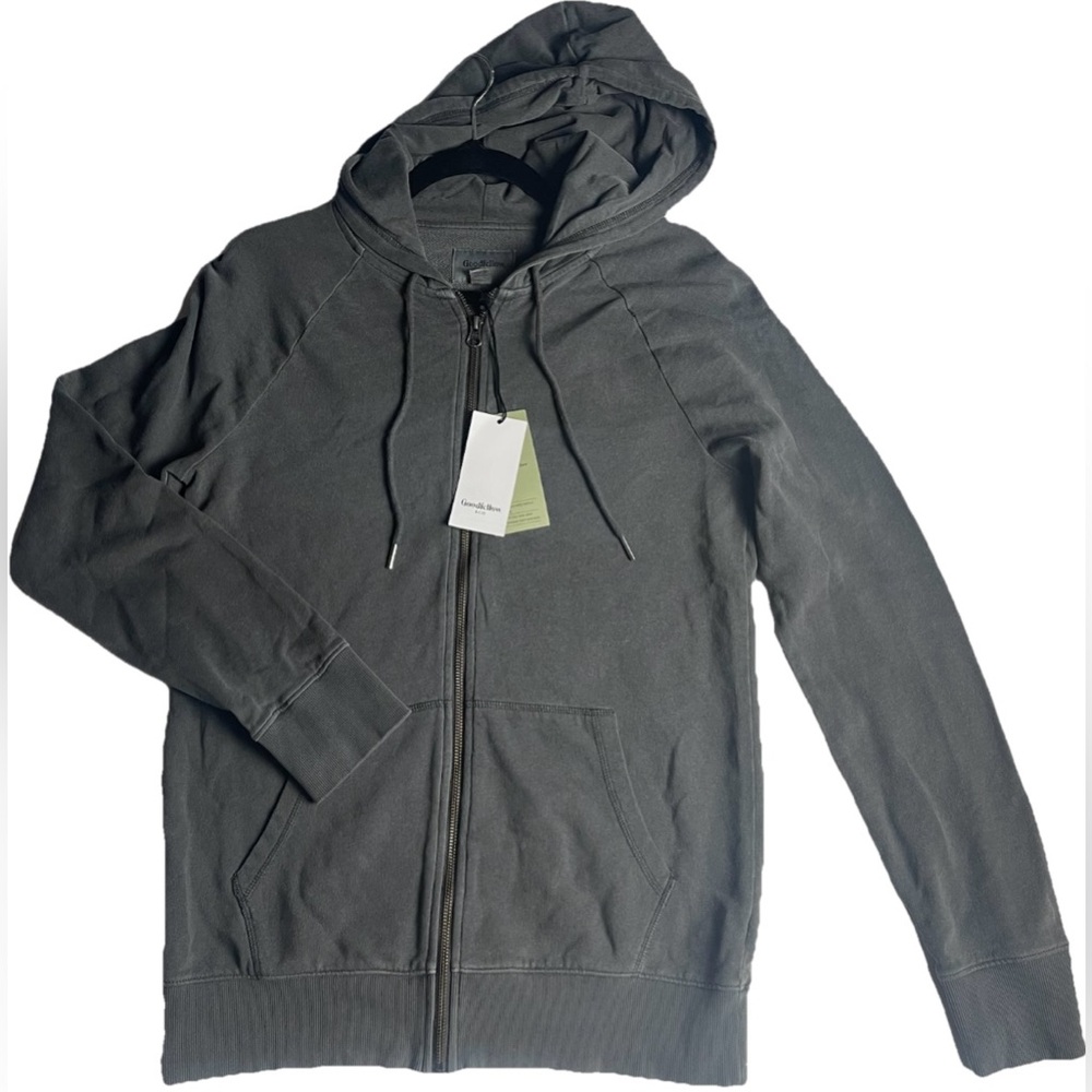 Small OR Large NEW Tags Goodfellow Co Men’s Railroad Gray Hooded Full Zip Jacket